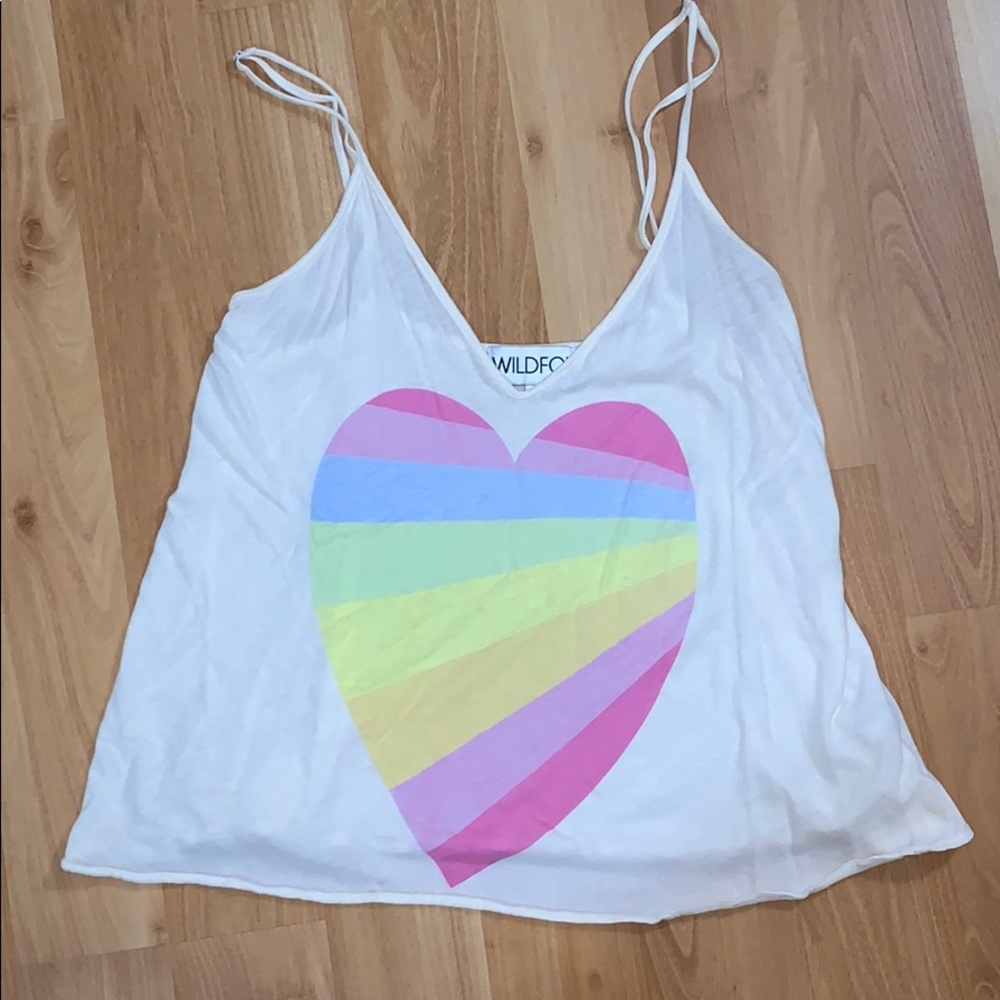 Wild fox rainbow heart